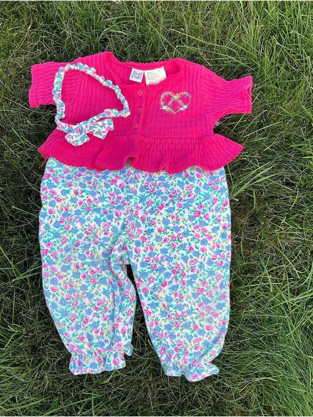 Small Steps Floral Outfit with Headband
